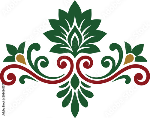 Traditional Lotus Floral Decorative Ornament Vector Design