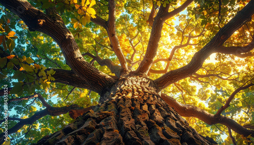 Large tree perspective upward
