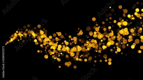 gold glitter dust bokeh background loop 4k video. gold sparkles particles stars video. colorful happy birthday celebration backgrounds concept. christmas glittering new year.