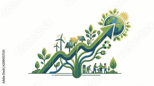Growing green energy trend toward a sustainable planet