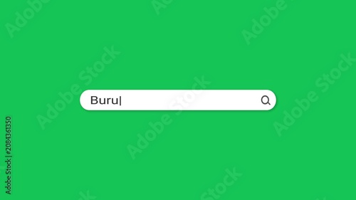 Green screen search bar typing animation with Burundi travel query. Flat minimal chroma key design. Perfect for travel, news, social media and marketing content.