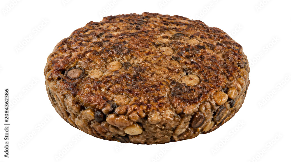 Fototapeta premium Burger Patty Isolated on Transparent Background