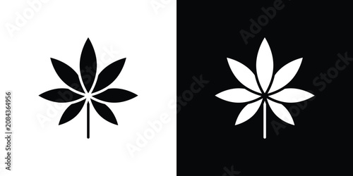 Canvastavla Cannabis leaf icon