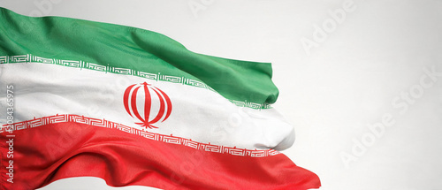 Flag of iran in the wind 