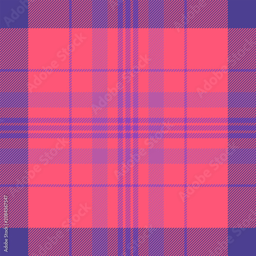 Tableau sur toile Square seamless pattern plaid, windowpane fabric tartan check