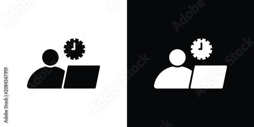 Tableau sur toile Office hours icon