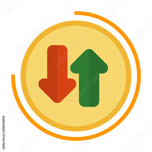 Картината върху платно Swap Up Down Icon Design