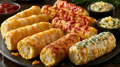 Delicious Corn Platter Assortment Ready to Serve