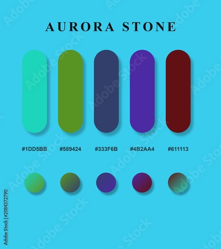 Aurora Stone Color Palette Swatches