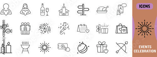 Foto Celebration event festive occasion icons