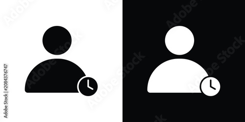 Tableau sur toile User time icon