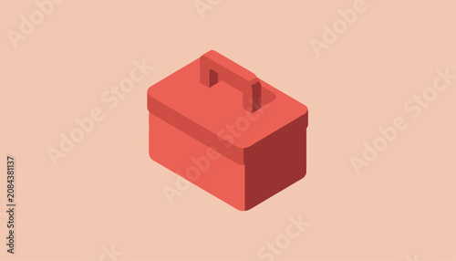 Fotografía Red brick block object closeup.