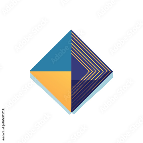 Abstract Geometric Diamond Vector Design