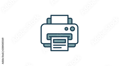Canvas Print Printer ejects sheet of paper from output tray in office setting daily