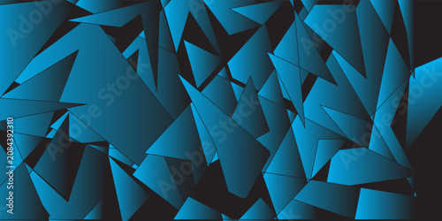 Canvastavla Abstract geometric design background, dark gray, black colors, grange style