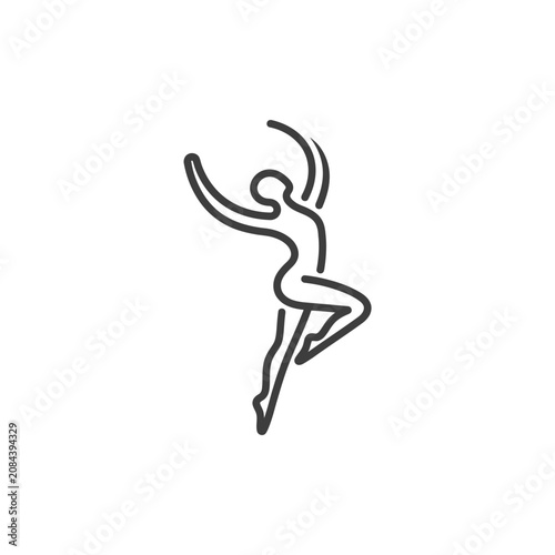 Konstfotografi Dancer in dynamic pose movement.