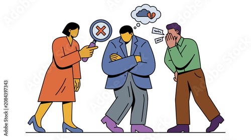 Foto People in conflict with disagreement and anger.