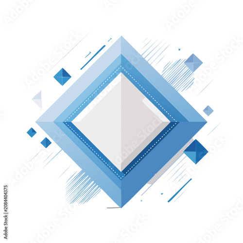 Abstract Geometric Diamond Vector Design