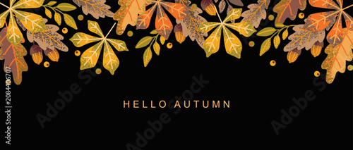 Foto Abstract autumn background with beautiful leaves