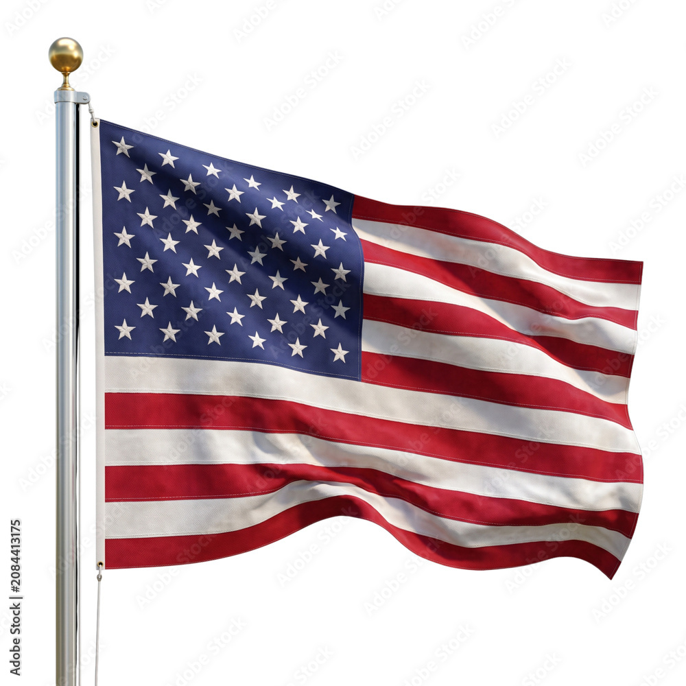 Fototapeta premium The American Flag Waving Proudly in the Wind | 4K Ultra HD
