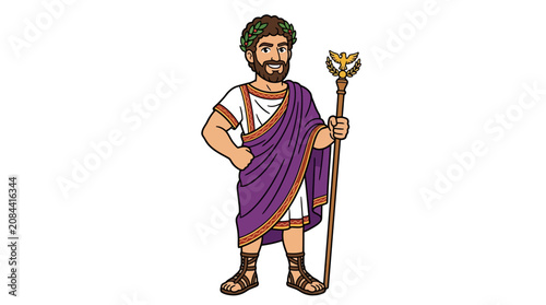 Ancient Roman man in traditional attire.