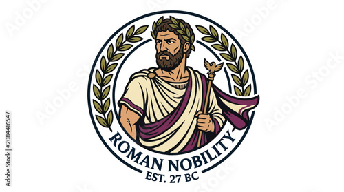 Bild auf Leinwand Illustration of a Roman noble man.