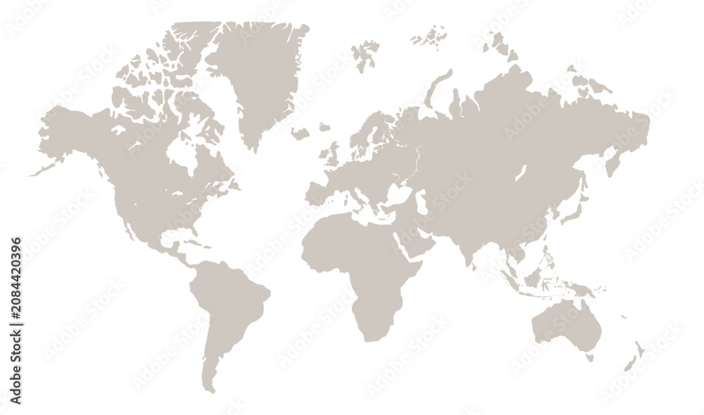Fototapeta premium World map vector flat illustration
