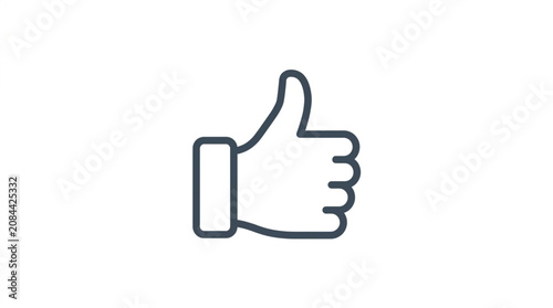 Thumbs Up Icon Symbol for Approval and Agreement.