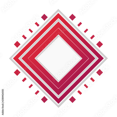 Nested Diamond Geometric Vector Design
