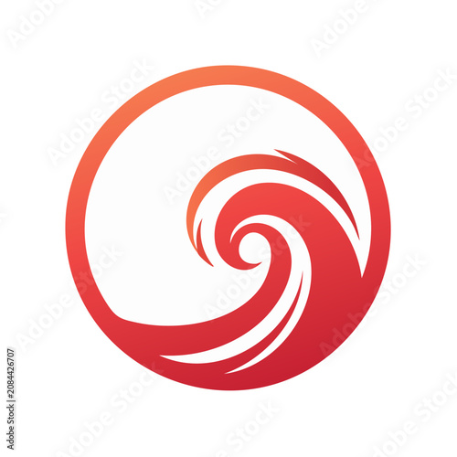 Abstract Flame Swirl Ornament