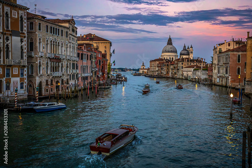 Venice Grand Canal at sunset, Italy