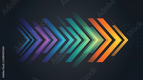 Gradient Chevron Arrows on Dark Background for Tech Marketing Materials