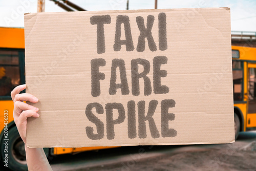 Cuadro en lienzo "Taxi fare spike" Ride costs jump dramatically