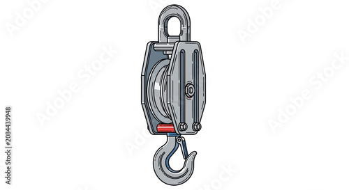 Fényképezés Metal hook and pulley system.