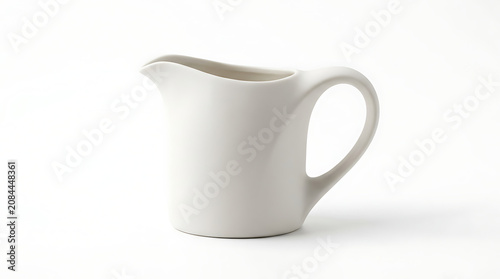Small white ceramic cream pitcher