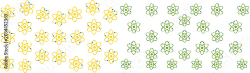 Fotografie Halloween ghostly atomic pattern background