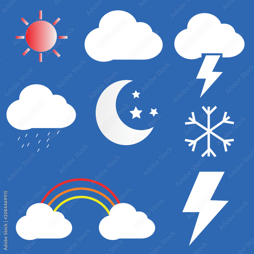 Naklejka premium Weather Icon set