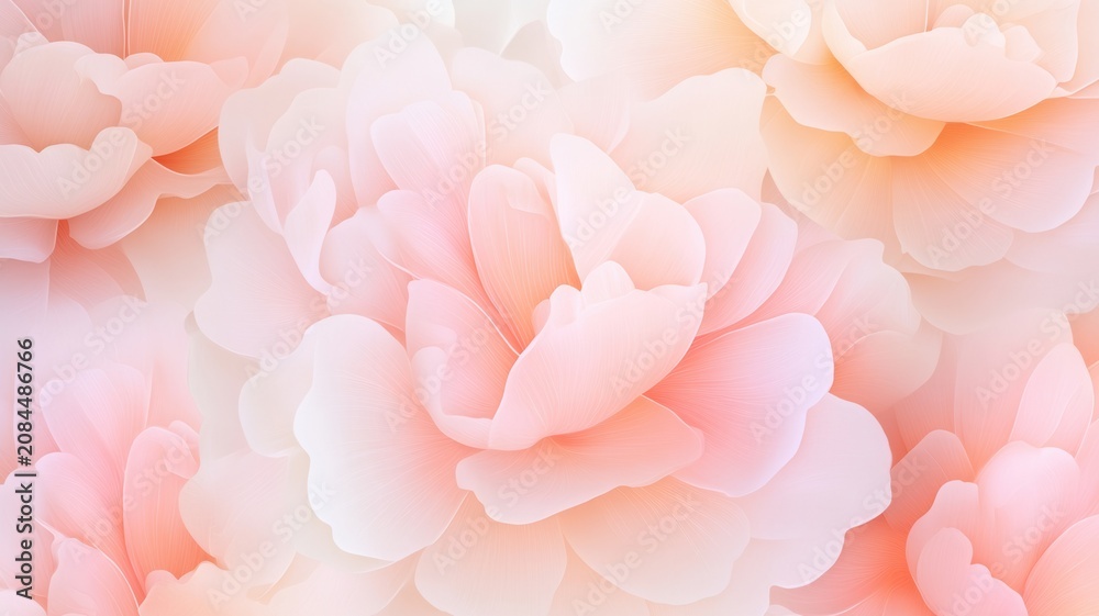 Obraz premium Soft pink flowers blooming creating a delicate floral background with gentle pastel and natural elegance petals