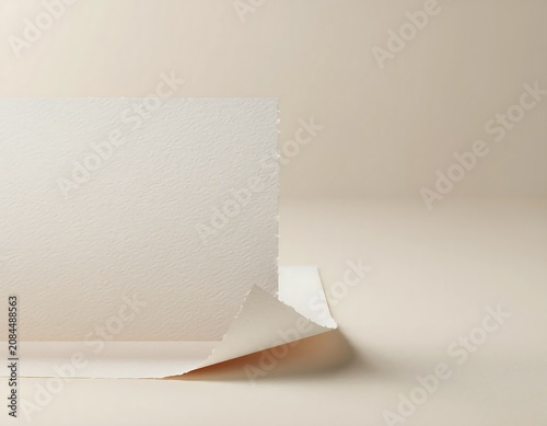 Minimalist corner with clean white surface and edge.