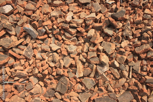 Red Crushed Brick Ballast and Construction Aggregate Waste