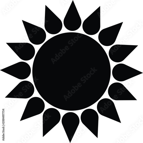 abstract silhouette floral design  on white background