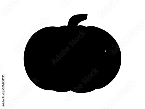 Black silhouette of a pumpkin
