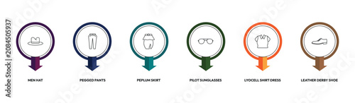 Foto clothes outline icon set
