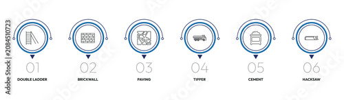 Fotografie construction outline icon set