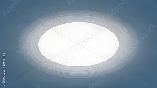 Abstract white ring on dark gradient background.