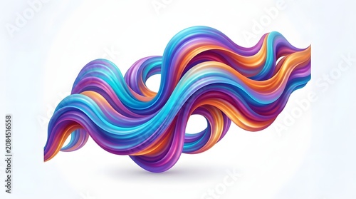 Vibrant multicolored abstract fluid art swirls.