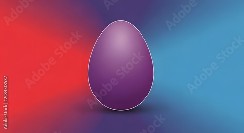 Abstract purple sphere floating in gradient background.