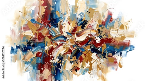 Colorful abstract paint splatter artistic texture background.