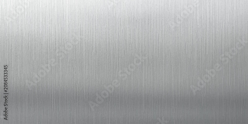 Brushed Silver Stainless Steel Metal Texture Background with Shiny Aluminum Surface Pattern and Industrial Metallic Plate Backdrop