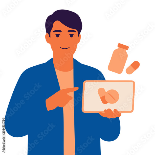 Remote Work Flat Illustration